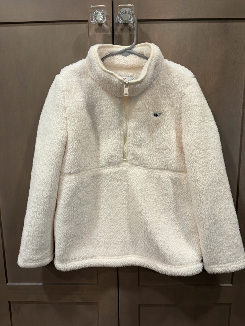 Vineyard Vines Girl’s Cream Sherpa Half-Zip Pullover